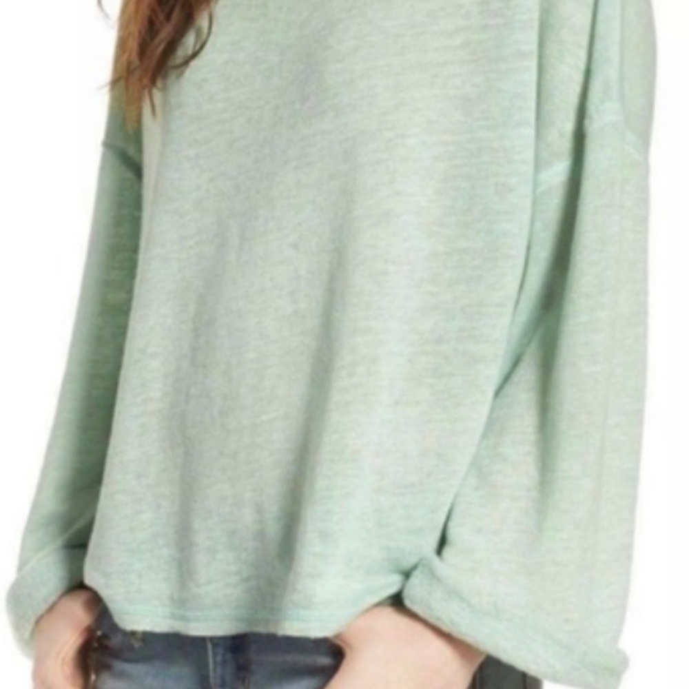 Soft long sleeve mint colored sweater